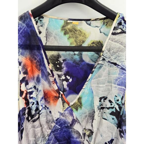 Anthropologie Blue and Red Floral Mini Dress - Picture 7 of 7